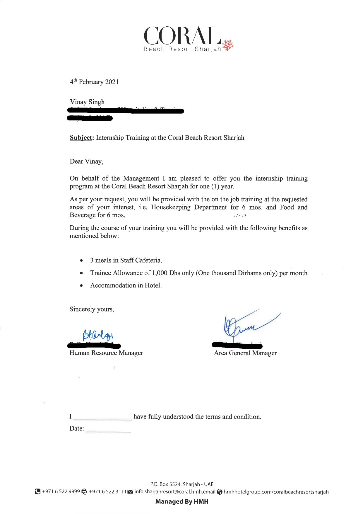 University Offer Letter 17