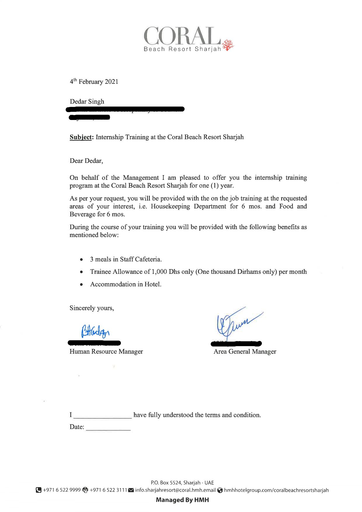 University Offer Letter 3