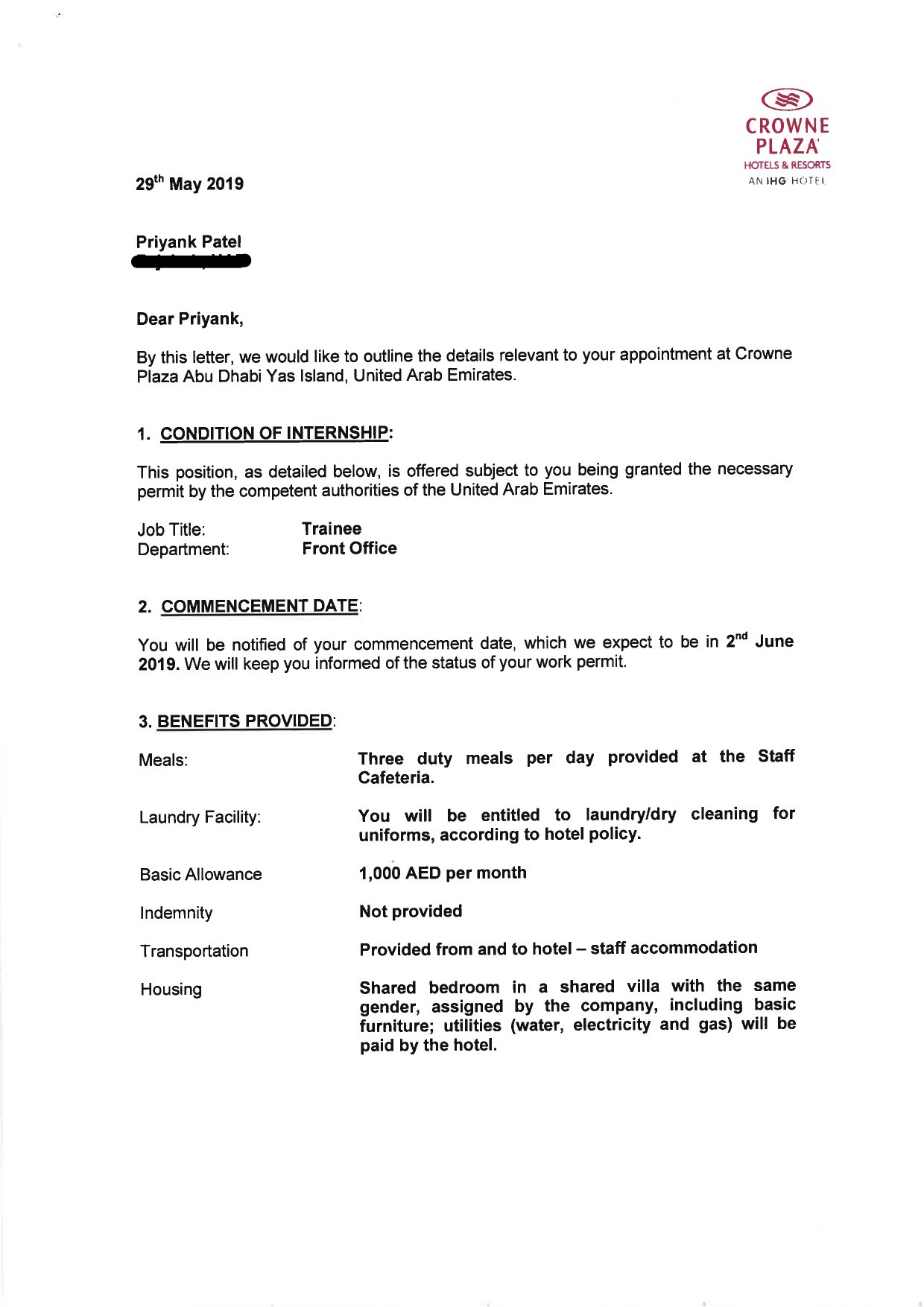 University Offer Letter 8