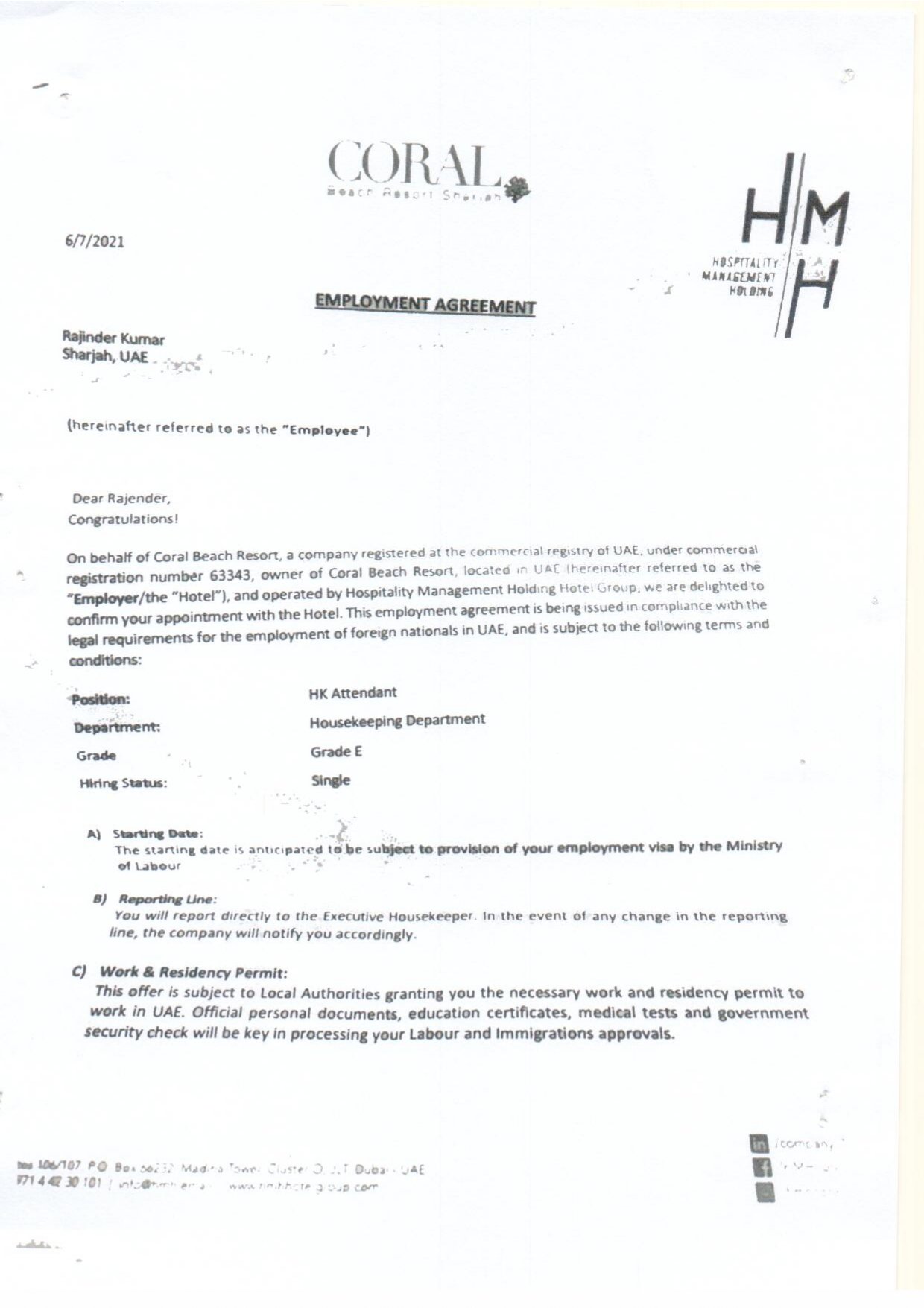 University Offer Letter 9